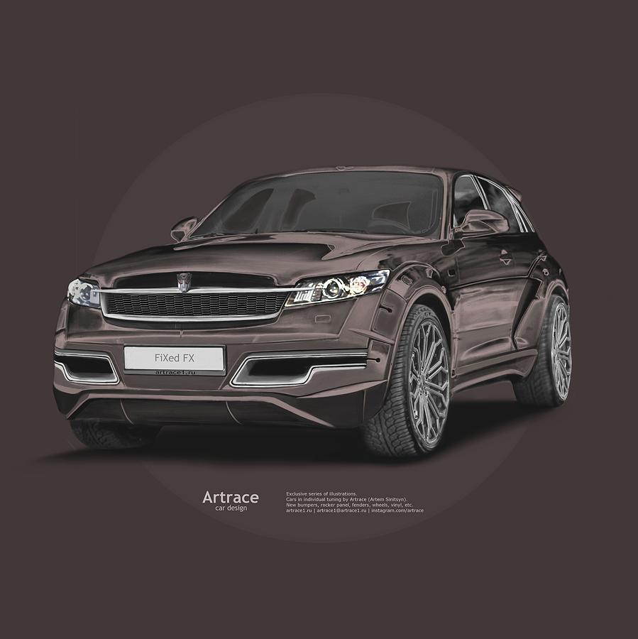 Car Digital Art - Infiniti FX45 Artrace body-kit by Artem Sinitsyn