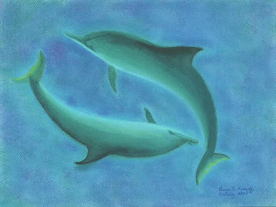 Dolphin Pastel - Infinity by Anne Katzeff