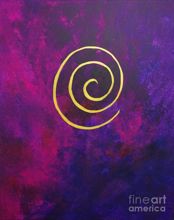 Abstract Painting - Infinity Deep Purple by Philip Bowman