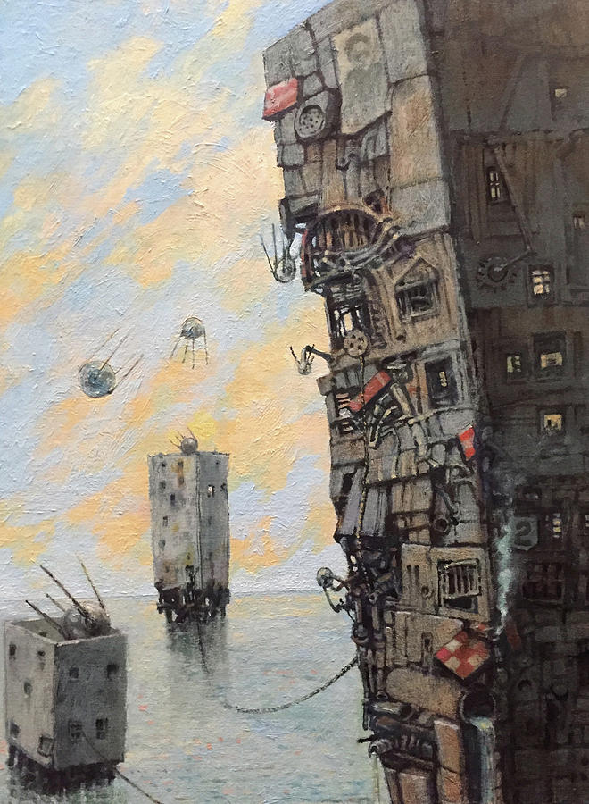 Inflatable Sputnik Factory Number Two Painting by William Stoneham