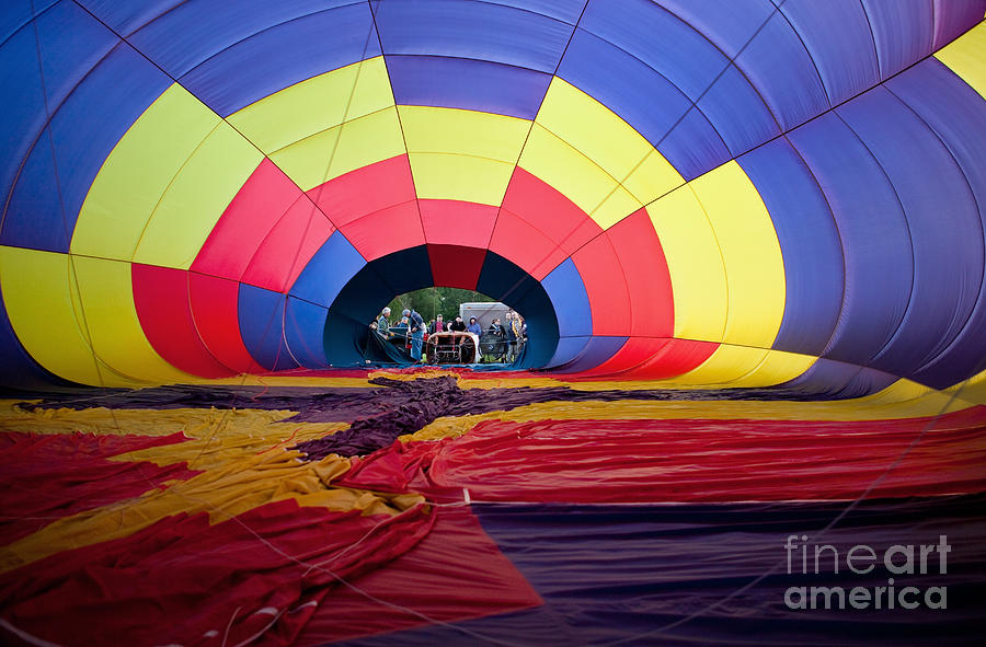 Inflating Hot Air Balloon Photograph by Bryan Mullennix