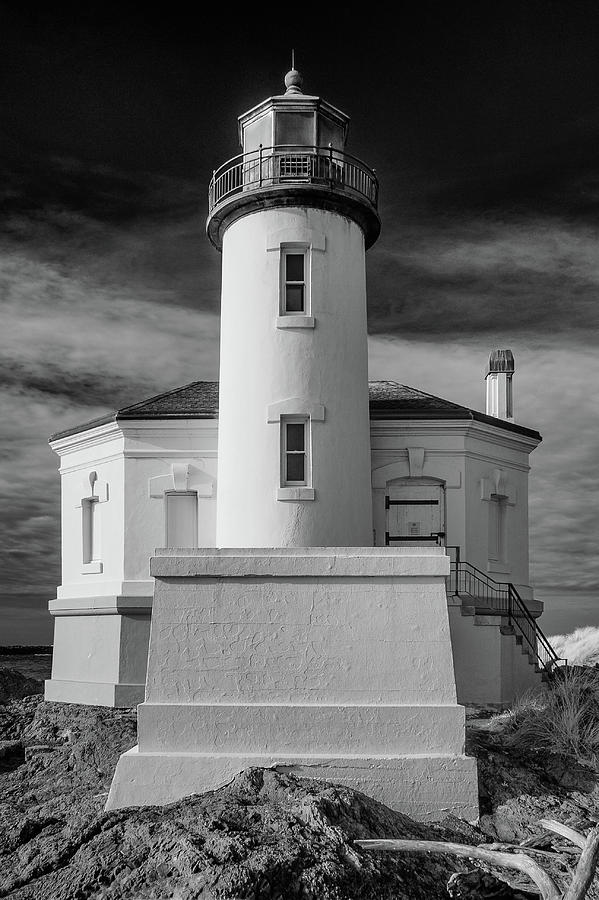 Infrared Coquille River Lighthouse Photograph by Greg Nyquist
