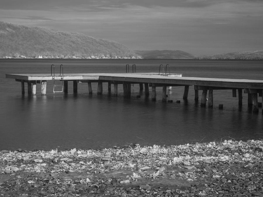 Winter Photograph - Infrared Dock Keuka Lake by Joshua House