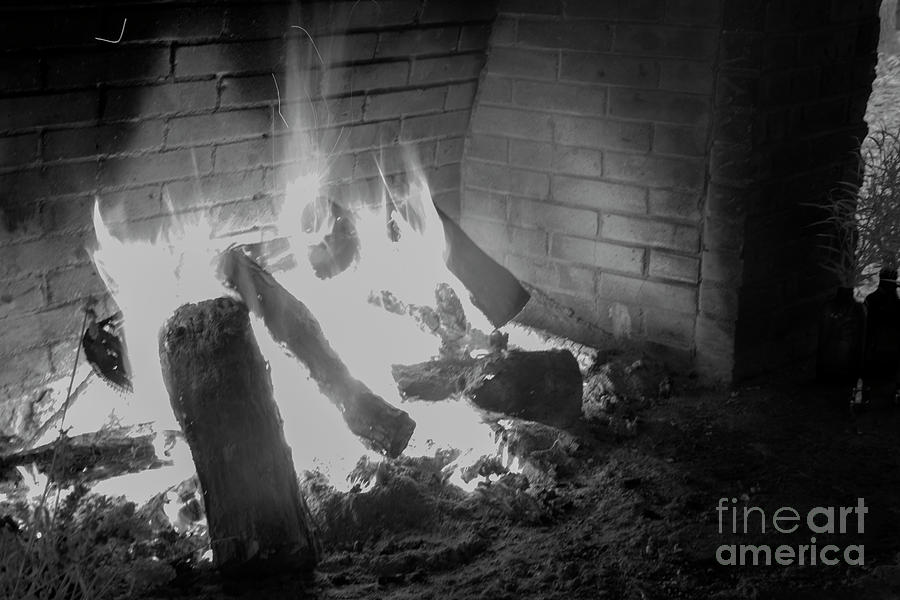 Infrared Fireplace Photograph by FineArtRoyal Joshua Mimbs