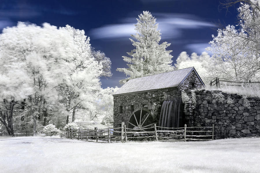 Infrared Grist Mill 2 Photograph by Brian Hale