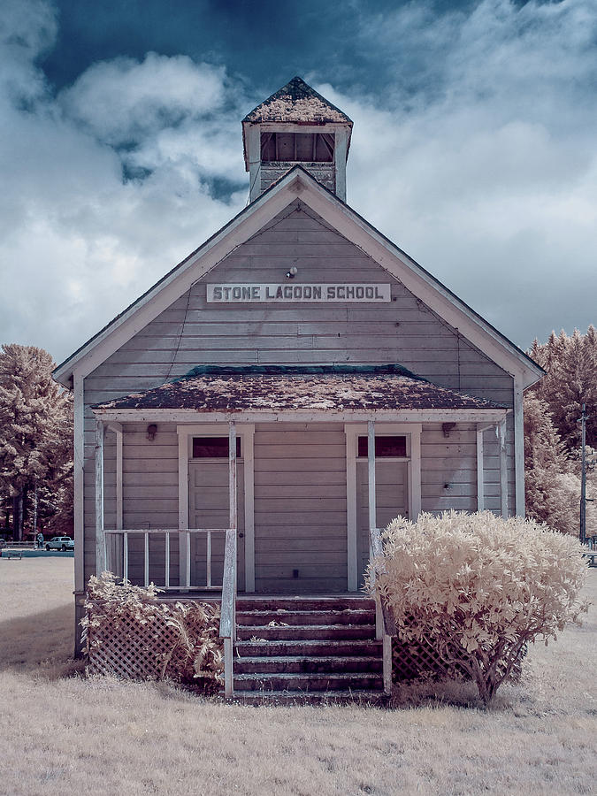 Infrared Schoolhouse Photograph by Greg Nyquist