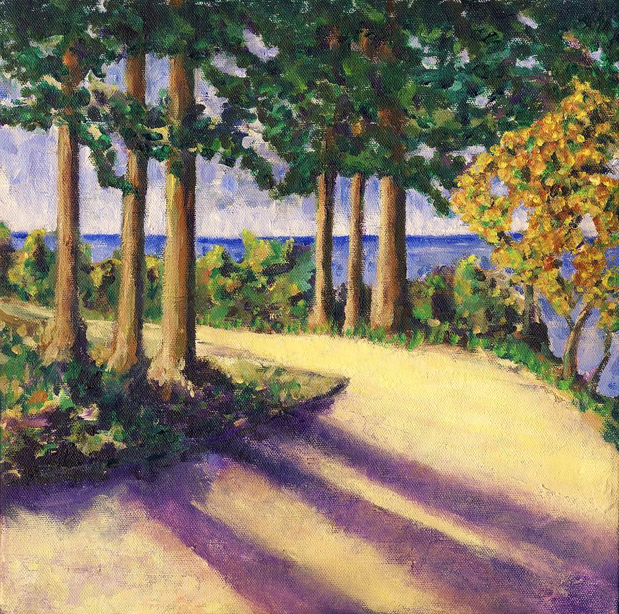 Ingham Lake Curve Painting by Randy Sprout