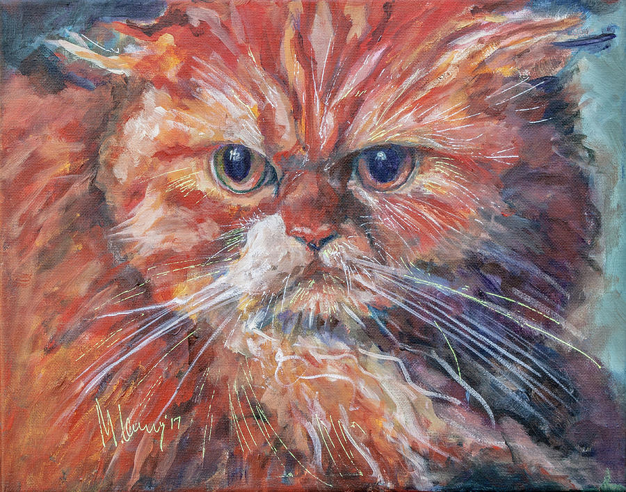 Ingin cat Painting by Maxim Komissarchik