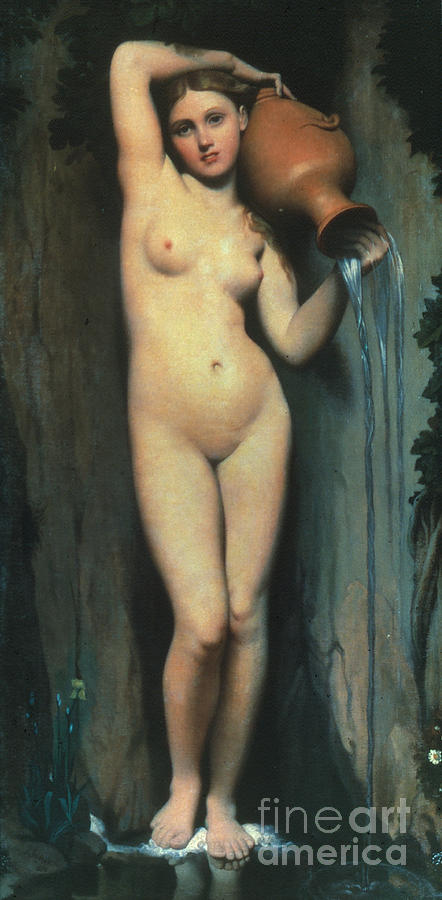 Ingres: The Spring, 1856 Painting by Granger