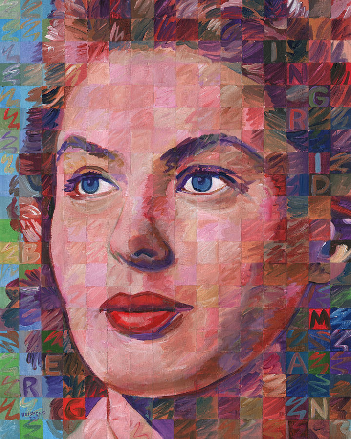 Ingrid Bergman Painting by Randal Huiskens