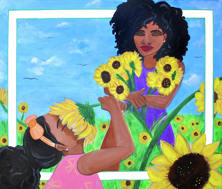 Sunflower Painting - Inhale Happiness by Diamin Nicole