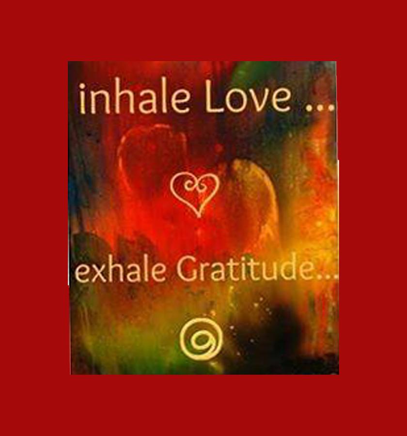 Inhale Love T-shirt Painting by Herb Strobino