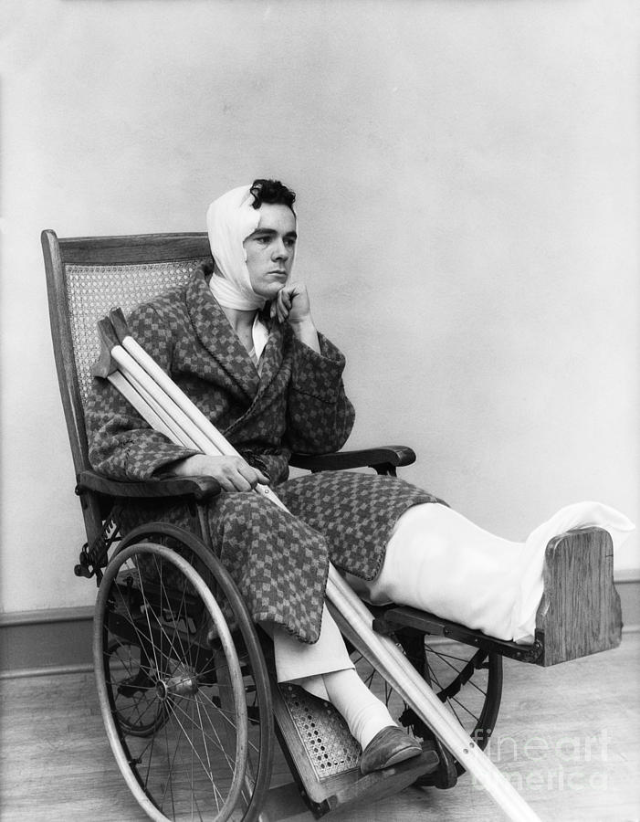 Injured Man In Wheelchair Photograph by H. Armstrong Roberts/ClassicStock