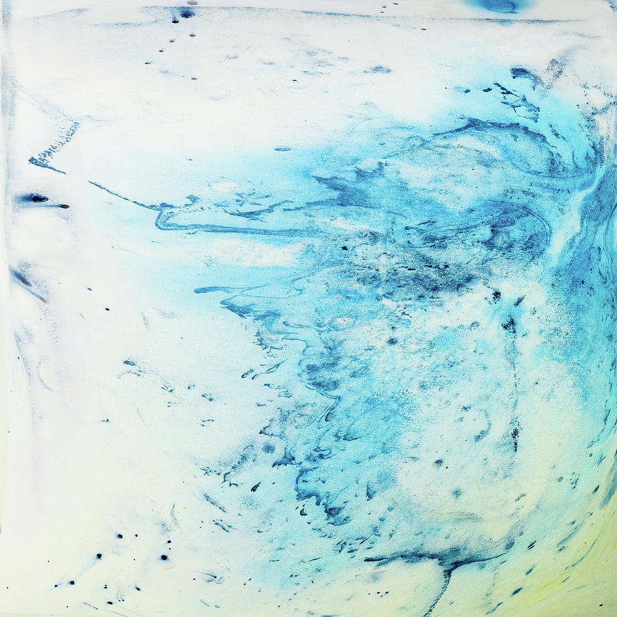 Ink Splash in Blue Mixed Media by Peter V Quenter