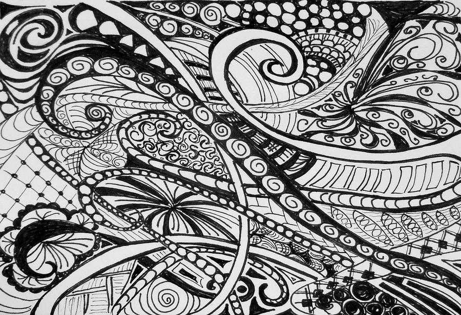 Ink Swirls 2 Drawing by Jewell McChesney - Fine Art America