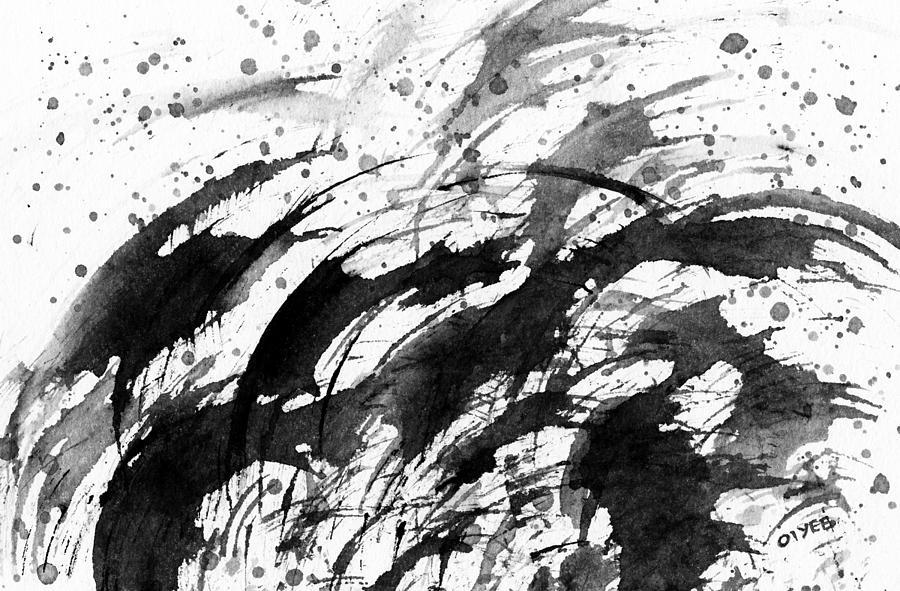 Ink Waves Painting by Oiyee At Oystudio