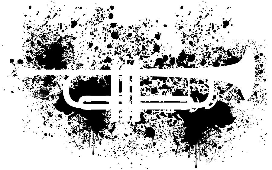 Inked Trumpet Digital Art by Barbara St Jean