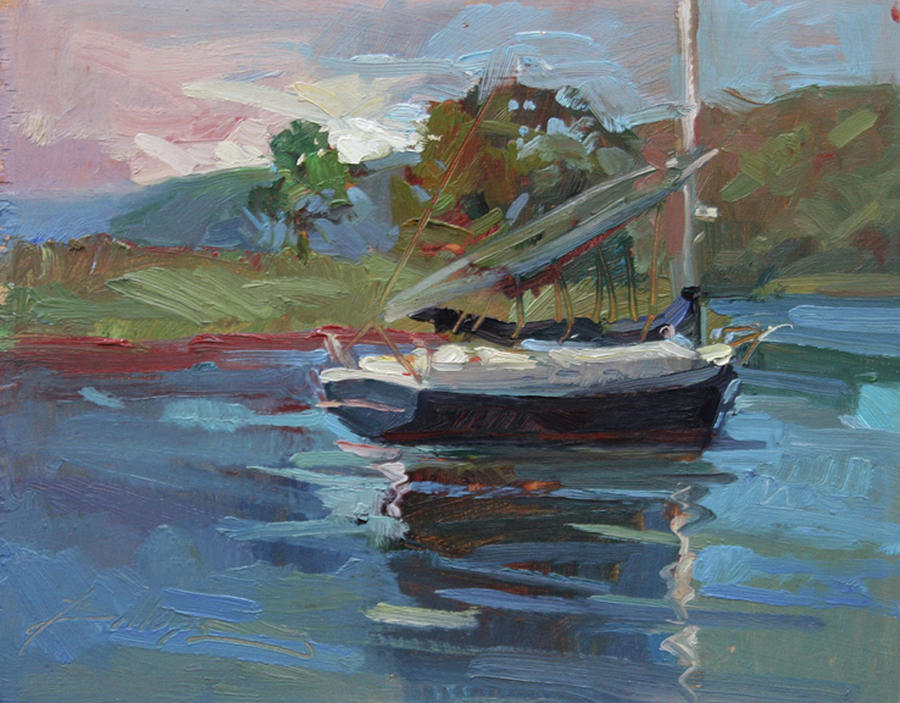 Plein Air Painting Painting - Inland Bay - Catalina Island by Betty Jean Billups Plein Air Painting Painting - Inland Bay - Catalina Island by Betty Jean Billups