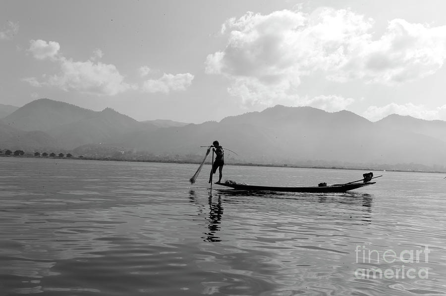 Inle Lake And Fisherman Photograph