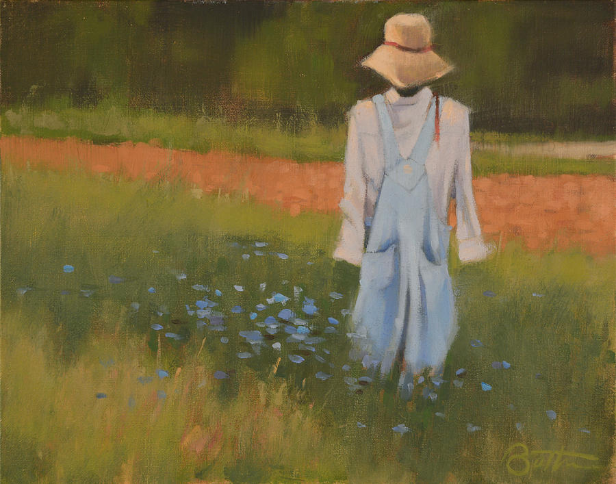 Flower Painting - Inman Scarecrow by Todd Baxter