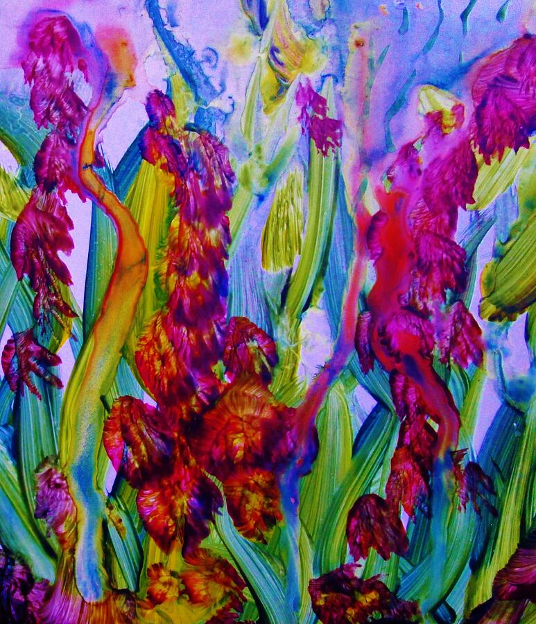 Inner Earth Garden Painting by Sharon Ackley