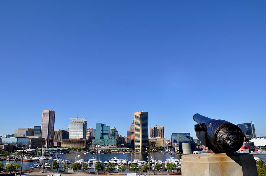 Inner Harbor Cannon Photograph by Andrew Dinh