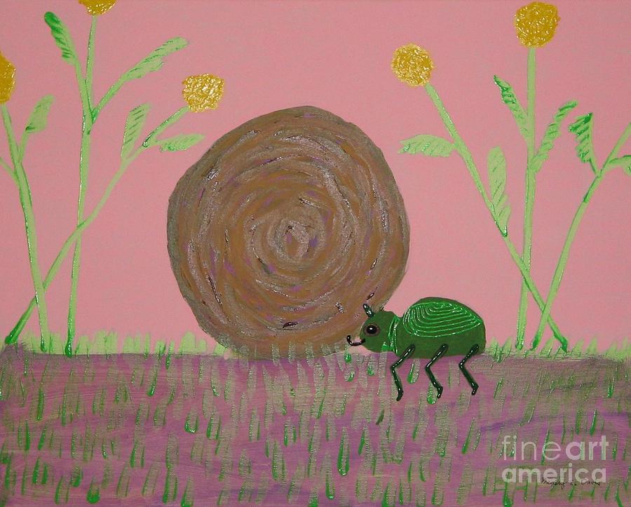 Flower Painting - Insect Happy Meal by Gregory Davis