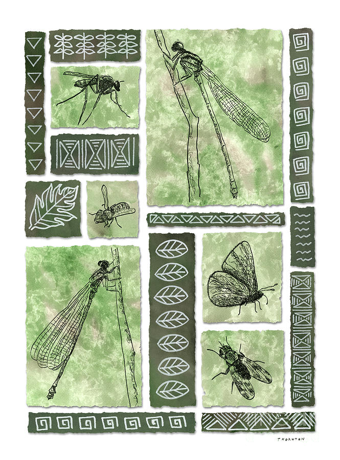 Insects of Hawaii II Painting by Diane Thornton