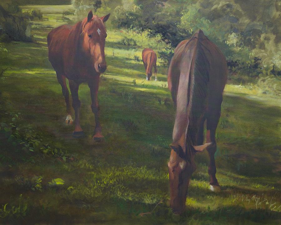 Horse Painting - Inseperable by Gordon Daugherty