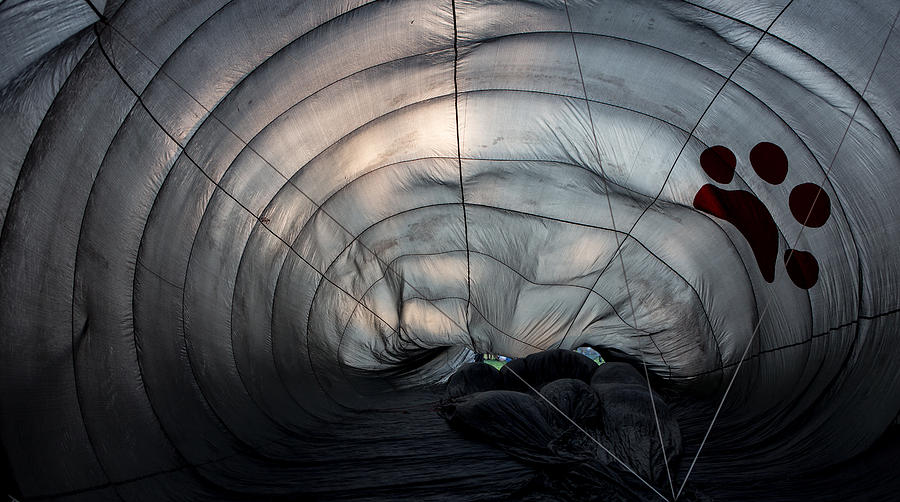 Inside a hot air balloon Photograph by Kyle Lee
