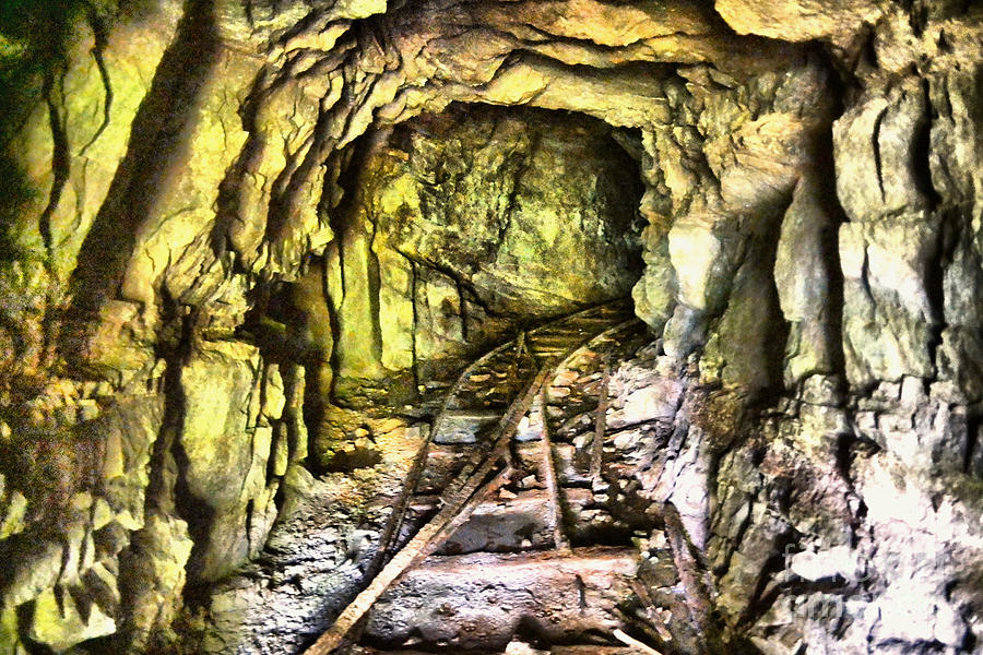 Inside A Mine Shaft Photograph