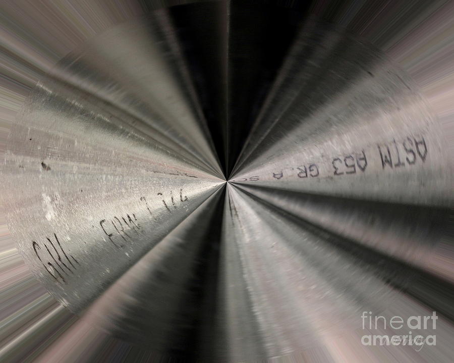 Inside a Steel Pipe Photograph by Natalie Dowty
