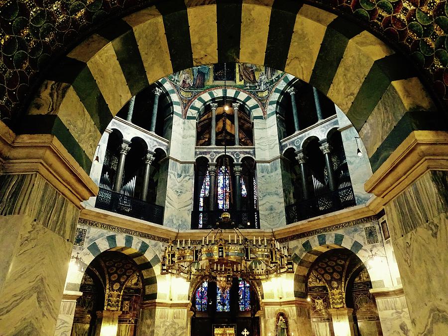 Inside Aachen Cathedral in Germany Photograph by Chuck Stewart