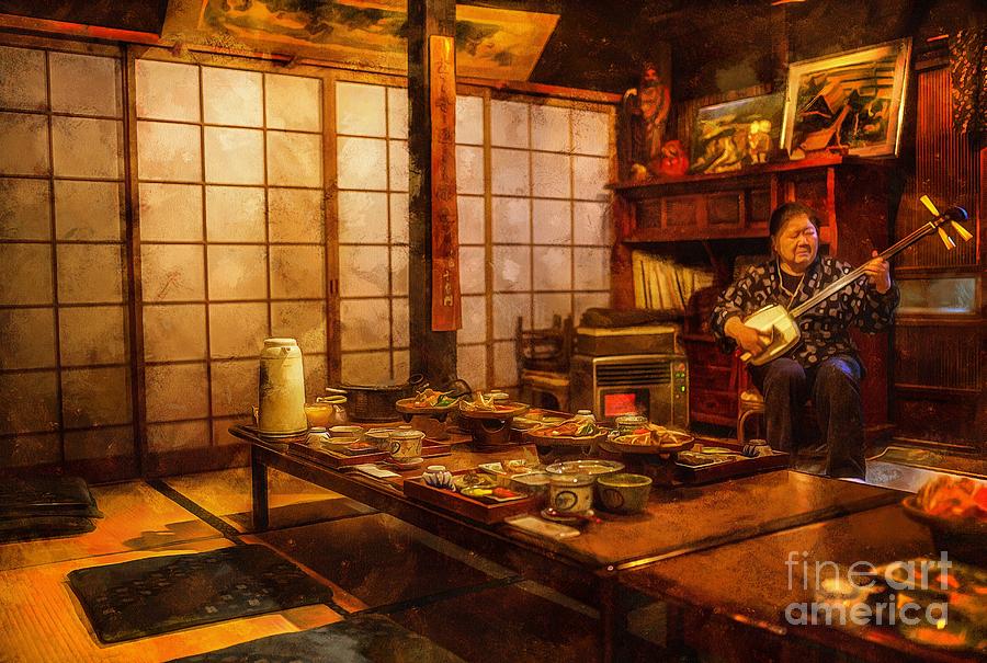 Inside an Old Japanese Farm House Digital Art by Eva Lechner