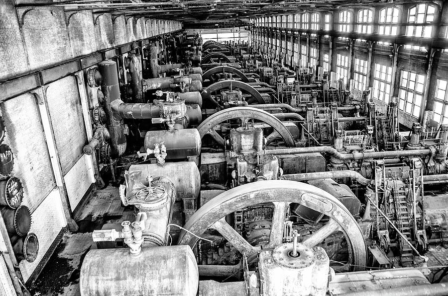 Inside Bethlehem Steel in Black and White Photograph by Bill Cannon