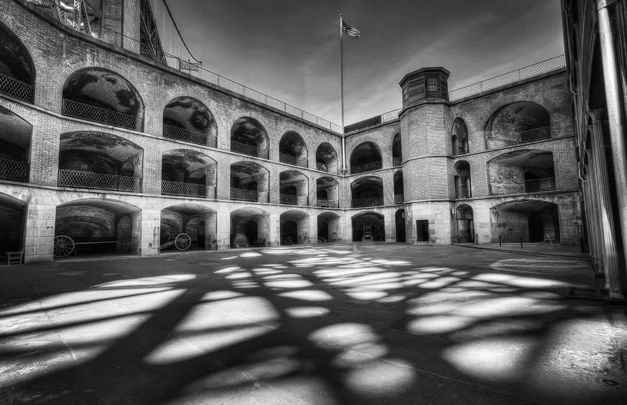 Inside Fort Point Black and White - San Francisco Photograph by Jennifer Rondinelli Reilly - Fine Art Photography