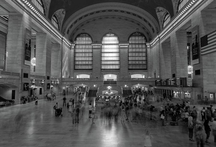 Inside Grand Central BW Photograph by Jonathan Nguyen - Pixels