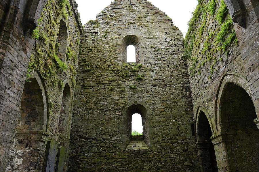 Inside Jerpoint Abbey Irish Medieval 12th Century Ruins County Kilkenny Ireland Photograph by Shawn OBrien