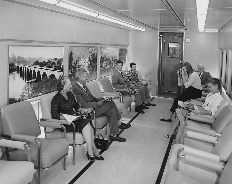 Inside Lounge Car - 1958 Photograph by Chicago and North Western Historical Society
