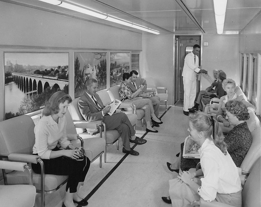 Inside Luggage Car - 1958 Photograph by Chicago and North Western Historical Society