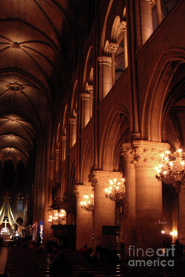 Inside Notre Dame Paris Photograph by Felipe Adan Lerma