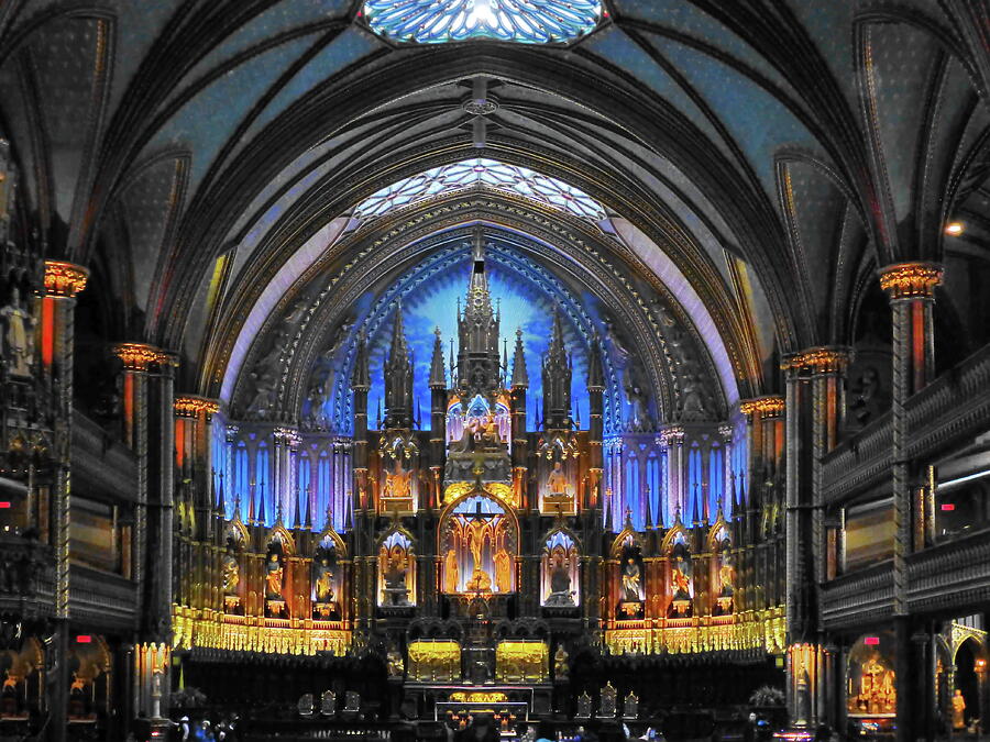 Inside of Notre Dame Basilica, Montreal Photograph by Lyuba Filatova