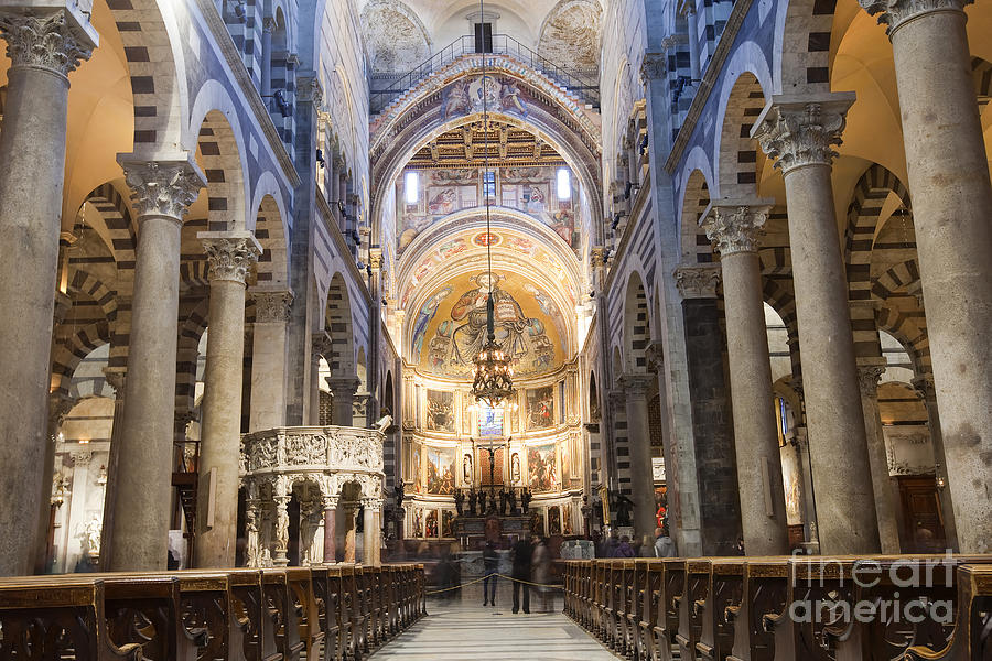 Ancient Photograph - Inside of Pisa Cathedral by Andre Goncalves Ancient Photograph - Inside of Pisa Cathedral by Andre Goncalves