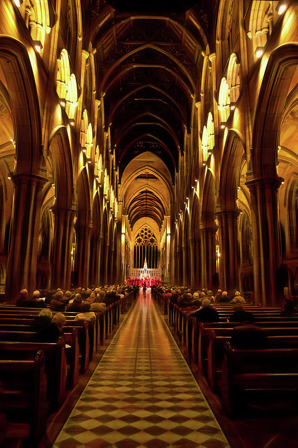 Architecture Photograph - Inside St Marys Cathedral by Miroslava Jurcik