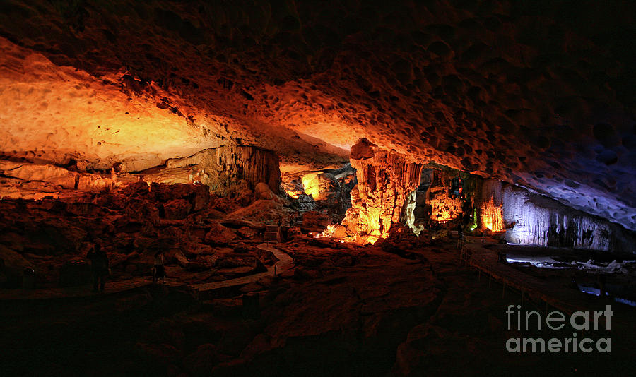 Halong Bay Photograph - Inside Sung Slot Cave Vietnam  by Chuck Kuhn