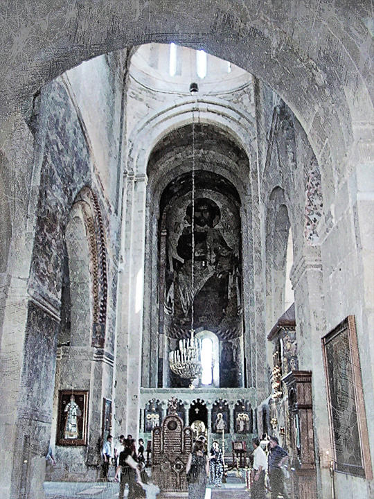 Inside Svetitskhoveli Cathedral Photograph by DiDesigns Graphics