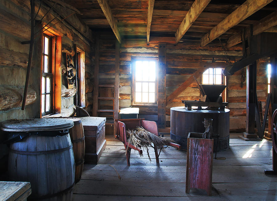 Inside the 1824 Grist Mill part A Photograph by Christopher McKenzie