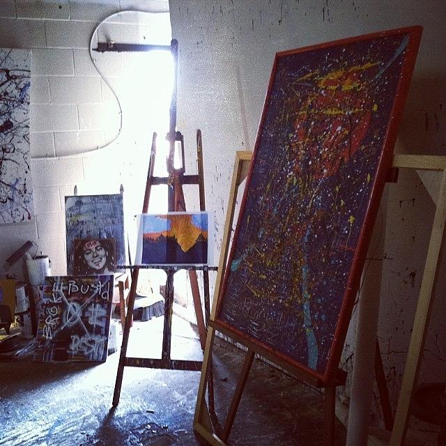 Abstract Photograph - Inside The Artists Studio  by Anna Freeman