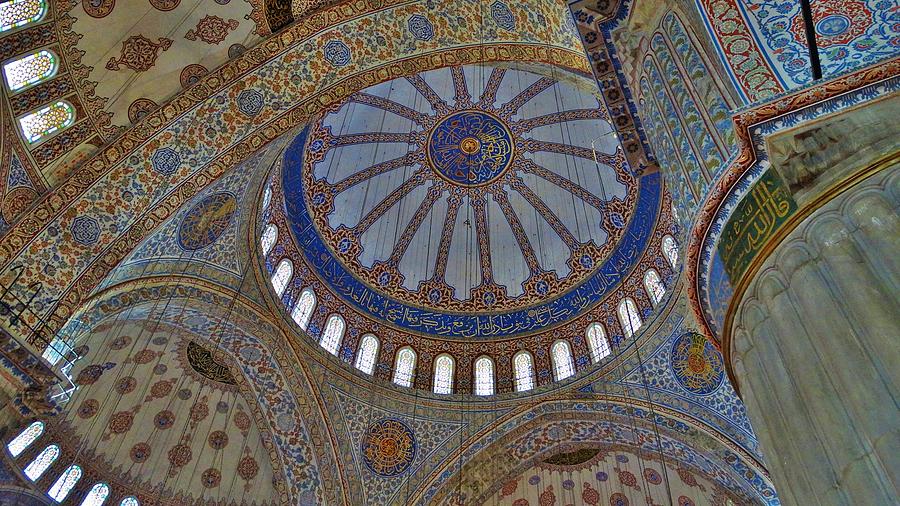 Inside the Blue Mosque Photograph by Lisa Dunn