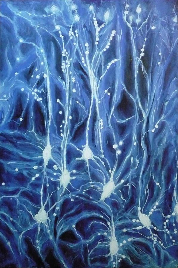 Inside the brain Painting by Ericka Herazo